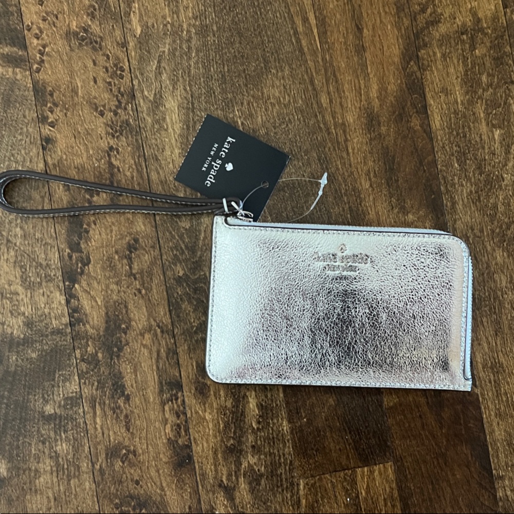 Kate Spade brand new silver wristlet